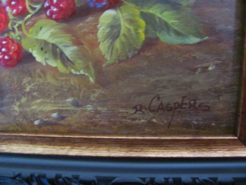 STILL LIFE OIL PAINTING FRUIT BY ROBERT CASPERS - ADDITIONAL PHOTO 1