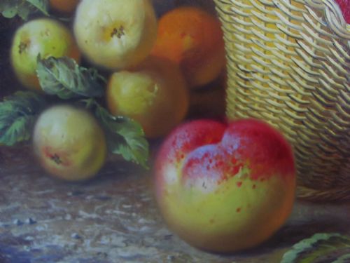 STILL LIFE OIL PAINTING FRUIT BY ROBERT CASPERS - ADDITIONAL PHOTO 3