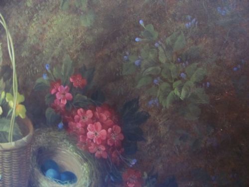 STILL LIFE OIL PAINTING PRIMROSES ROBERT CASPERS - ADDITIONAL PHOTO 6