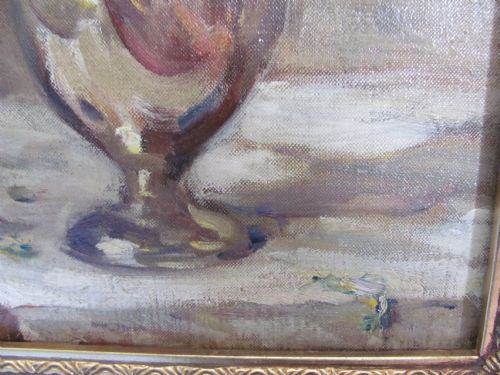 OWEN BOWEN STILL LIFE ROSES OIL - ADDITIONAL PHOTO 5