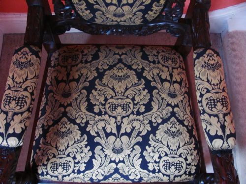 19TH CENTURY ARMCHAIR LIBRARYHALL CHAIR - ADDITIONAL PHOTO 2