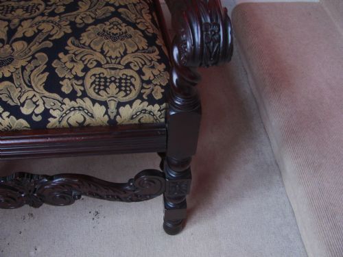 19TH CENTURY ARMCHAIR LIBRARYHALL CHAIR - ADDITIONAL PHOTO 3