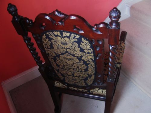 19TH CENTURY ARMCHAIR LIBRARYHALL CHAIR - ADDITIONAL PHOTO 5