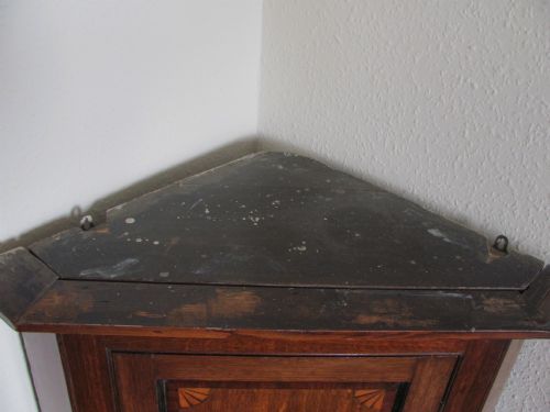 GEORGIAN OAK CORNER CUPBOARD CORNER CABINET - ADDITIONAL PHOTO 1