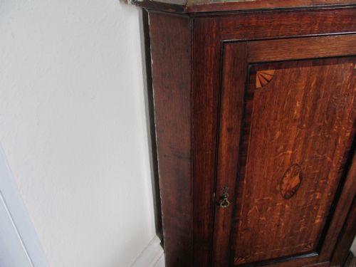 GEORGIAN OAK CORNER CUPBOARD CORNER CABINET - ADDITIONAL PHOTO 2