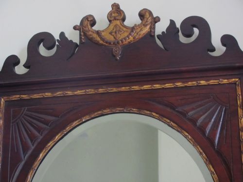 EDWARDIAN CHIPPENDALE STYLE MIRROR - ADDITIONAL PHOTO 3