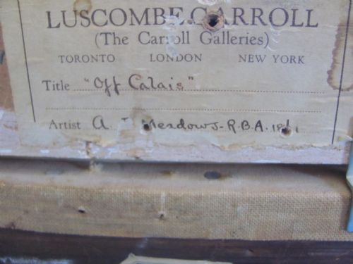 ARTHUR JOSEPH MEADOWS SEASCAPE OIL OFF CALAIS - ADDITIONAL PHOTO 2