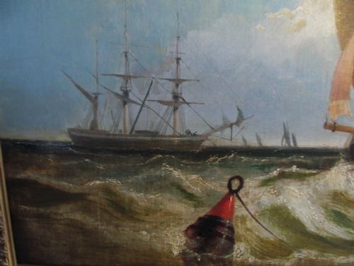 ARTHUR JOSEPH MEADOWS SEASCAPE OIL OFF CALAIS - ADDITIONAL PHOTO 4