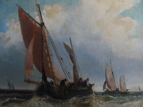 ARTHUR JOSEPH MEADOWS SEASCAPE OIL OFF CALAIS - ADDITIONAL PHOTO 6