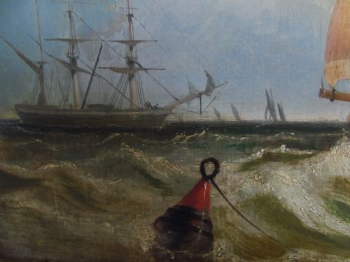 ARTHUR JOSEPH MEADOWS SEASCAPE OIL OFF CALAIS - ADDITIONAL PHOTO 7