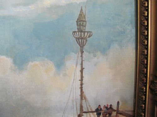 ARTHUR JOSEPH MEADOWS SEASCAPE OIL OFF CALAIS - ADDITIONAL PHOTO 9
