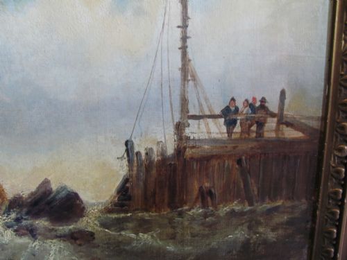 ARTHUR JOSEPH MEADOWS SEASCAPE OIL OFF CALAIS - ADDITIONAL PHOTO 10