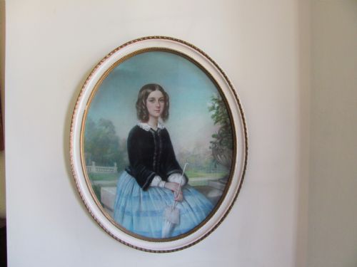 PORTRAIT OF A YOUNG LADY PROSPER GUILLAUME DARTIGUENAVE 19TH CENTURY PASTEL - ADDITIONAL PHOTO 5
