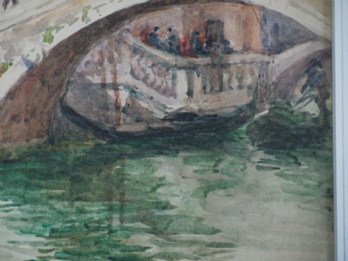 VENICE CANAL WATERCOLOUR HELEN DONALDSMITH SCOTTISH EXH18841929 - ADDITIONAL PHOTO 2