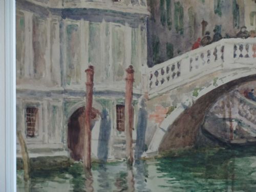 VENICE CANAL WATERCOLOUR HELEN DONALDSMITH SCOTTISH EXH18841929 - ADDITIONAL PHOTO 1