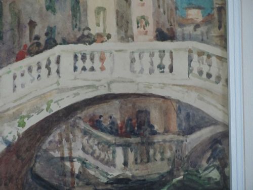 VENICE CANAL WATERCOLOUR HELEN DONALDSMITH SCOTTISH EXH18841929 - ADDITIONAL PHOTO 3