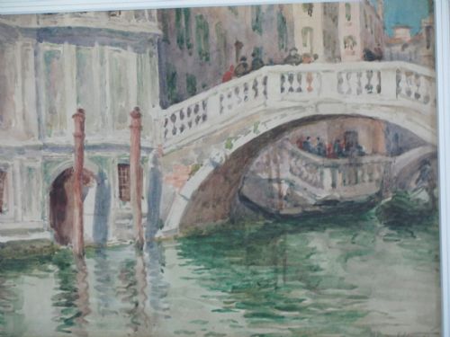 VENICE CANAL WATERCOLOUR HELEN DONALDSMITH SCOTTISH EXH18841929 - ADDITIONAL PHOTO 7