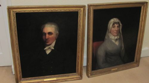 pair of portraits circle of raeburn - CATEGORY: ANTIQUE ART - DATED 19TH CENTURY