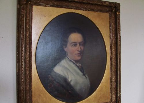 19TH CENTURY PORTRAIT FEMALE LADY ATTRIBUTED TO SOLOMON ALEXANDER HART - ADDITIONAL PHOTO 5