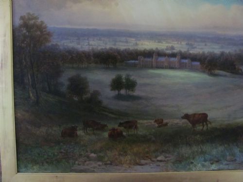 19TH CENTURY OIL LANDSCAPE COWS HOUSE SCENE BY SAMUEL LAWSON BOOTH - ADDITIONAL PHOTO 8