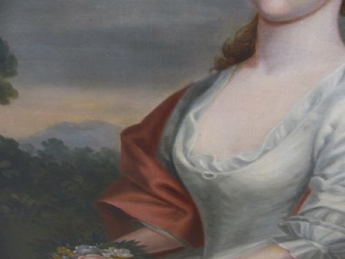19TH CENTURY PORTRAIT OF A LADY MANNER OF GODFREY KNELLER - ADDITIONAL PHOTO 6