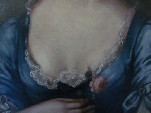 HALF LENGTH PORTRAIT OF A LADY CIRCLE OF MICHAEL DAHL - ADDITIONAL PHOTO 3