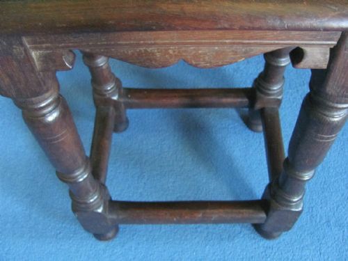 VICTORIAN OAK JOINT STOOL - ADDITIONAL PHOTO 4