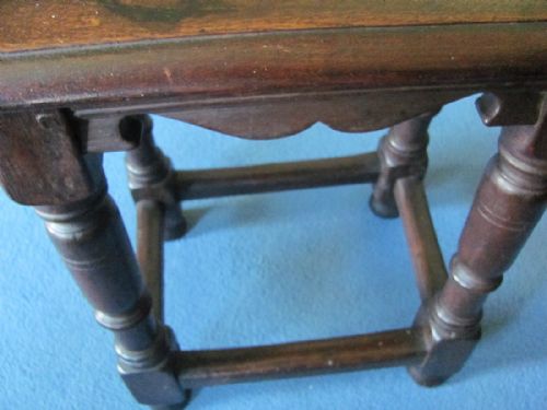 VICTORIAN OAK JOINT STOOL - ADDITIONAL PHOTO 6