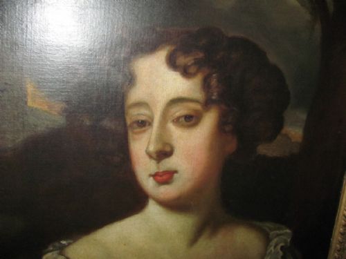 19TH CENTURY PORTRAIT FOLLOWER OF WILLIAM WISSING OF QUEEN MARY II - ADDITIONAL PHOTO 10
