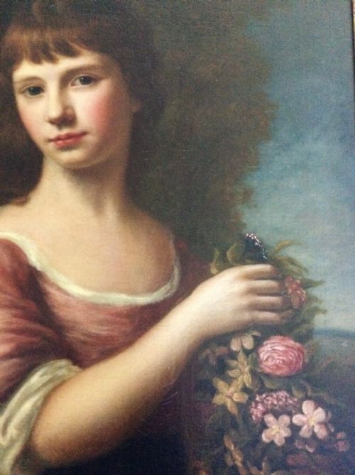 NATHANIEL HONE 18TH CENTURY PORTRAIT FLORA ROMAN GODDESS - ADDITIONAL PHOTO 2