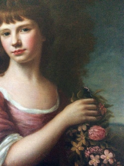 NATHANIEL HONE 18TH CENTURY PORTRAIT FLORA ROMAN GODDESS - ADDITIONAL PHOTO 8