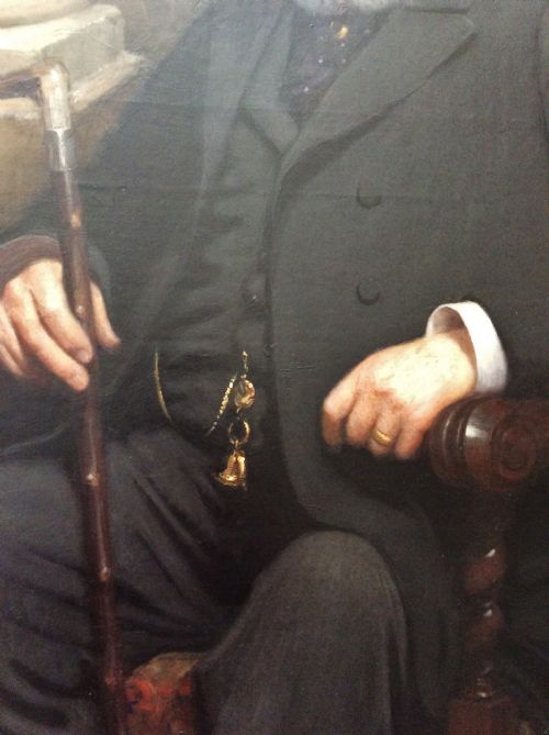 PORTRAIT OF A GENTLEMAN GEORGE WILLIAMS KENWORTHY BY JOHN DALZIEL KENWORTHY - ADDITIONAL PHOTO 1