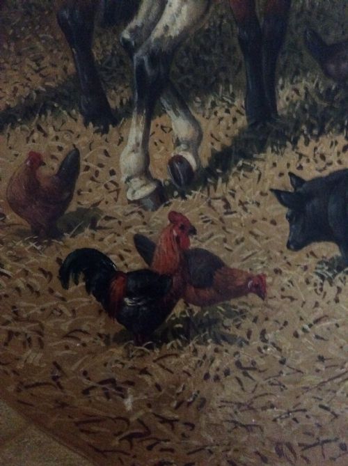 19TH CENTURY LANDSCAPE PAINTING J F HERRING JRHORSESPIGSPOULTRY - ADDITIONAL PHOTO 6