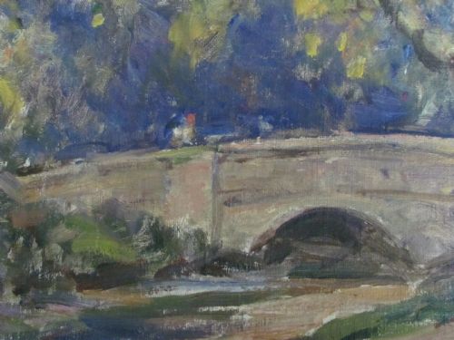 IMPRESSIONIST LANDSCAPE OF THE BRIDGE TROUGH OF BOWLAND LANCASHIRE OWEN BOWEN - ADDITIONAL PHOTO 2