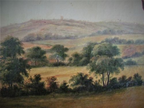 fig 3. Horse in landscape circle George Stubbs 18th century oil, old master