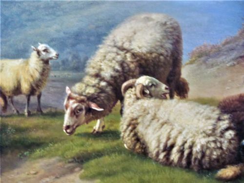 SHEEP IN A LANDSCAPE19TH CENTURY FOLLOWER OF EUGENE VERBOECKHOVEN - ADDITIONAL PHOTO 1