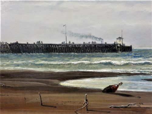 ARTHUR JOSEPH MEADOWS 19TH CENTURY SEASCAPE OFF CALAIS - ADDITIONAL PHOTO 3