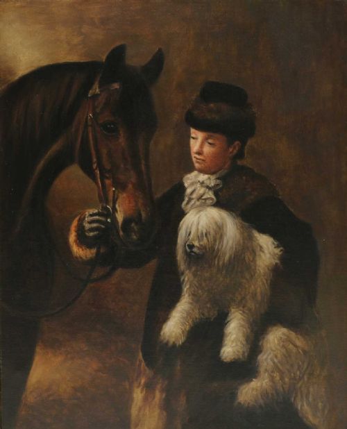 PORTRAIT OF A LADY HORSE AND SHEEPDOG BY CHARLES LUTYENS - ADDITIONAL PHOTO 2