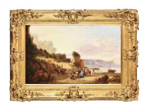 19TH CENTURY OIL DEVON COASTAL SCENE WILLIAM SHAYER SNR CIRCLE OF - ADDITIONAL PHOTO 4
