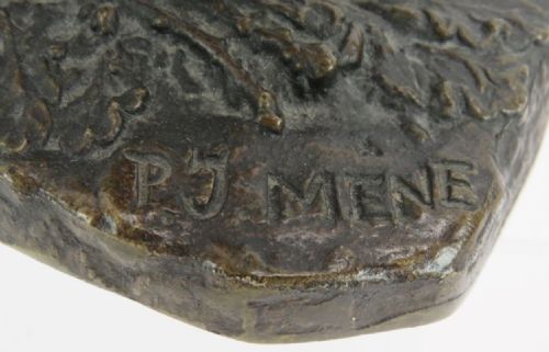 19TH CENTURY BRONZE ANIMALIER SCULPTURE OF A SETTER DOG AFTER P J MENE - ADDITIONAL PHOTO 2