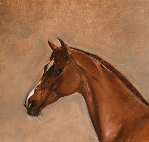 fig 3. 19th century Horse in stable, oil,Claude Lorraine Ferneley