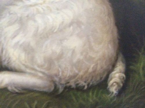 WILLIAM ALBERT CLARK CLUMBER SPANIEL DOG OIL PAINTING - ADDITIONAL PHOTO 6
