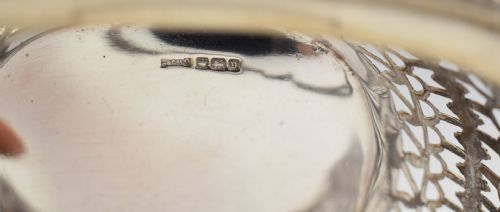 ASPREY GEORGE V HALLMARKED SILVER BASKET - ADDITIONAL PHOTO 3
