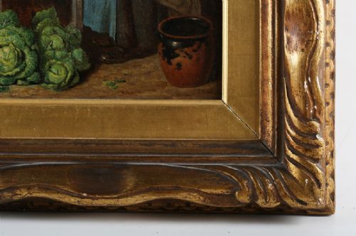 HENRY CHARLES BRYANT 19TH CENTURY OILGENRE SCENECHILDREN AT FAIR - ADDITIONAL PHOTO 3