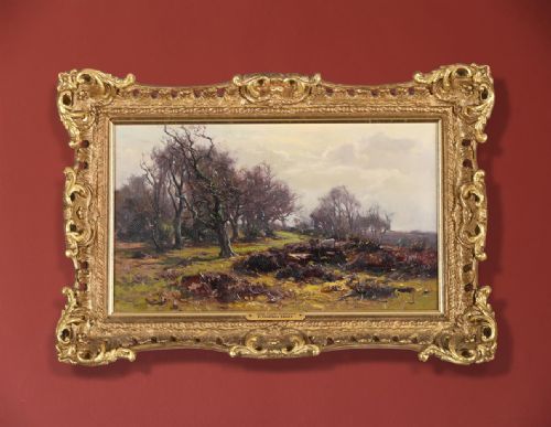 NEW FORESTHAMPSHIRE 19TH CENTURYLANDSCAPE OIL BY FREDERICK GOLDEN SHORT - ADDITIONAL PHOTO 1