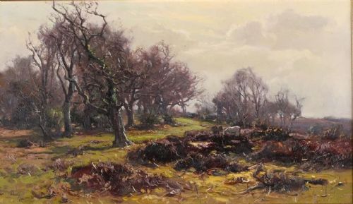 NEW FORESTHAMPSHIRE 19TH CENTURYLANDSCAPE OIL BY FREDERICK GOLDEN SHORT - ADDITIONAL PHOTO 2
