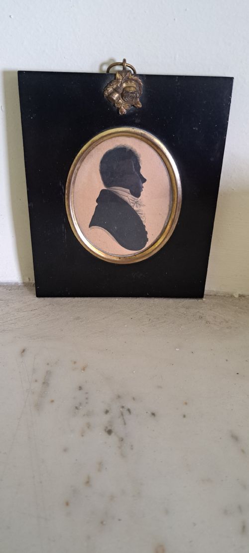 19th century silhouette male w alport - CATEGORY: ANTIQUE MISCELLANEOUS - DATED 19TH CENTURY