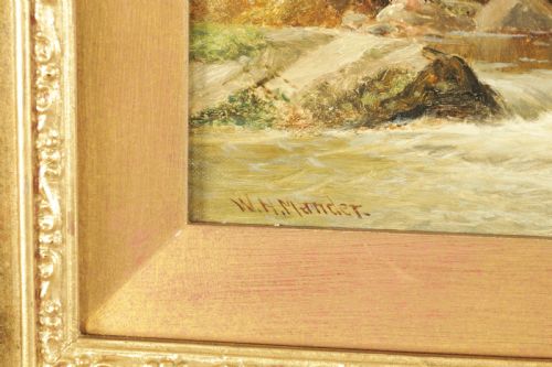 THE MILL DOLGELLAU WALES WILLIAM HENRY MANDER 19TH CENTURY OIL PAINTING - ADDITIONAL PHOTO 2