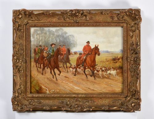 GEORGE GOODWIN KILBURNE LANDSCAPE HORSEEQUINE HUNTING SCENE 19TH CENTURY OIL PAINTING - ADDITIONAL PHOTO 2