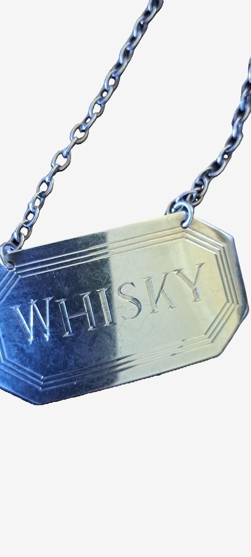 ASPREY SILVER WHISKY DECANTER LABEL - ADDITIONAL PHOTO 3
